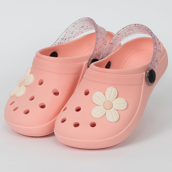 Babuche Infantil Menina Ellen Baby Floral Rosa