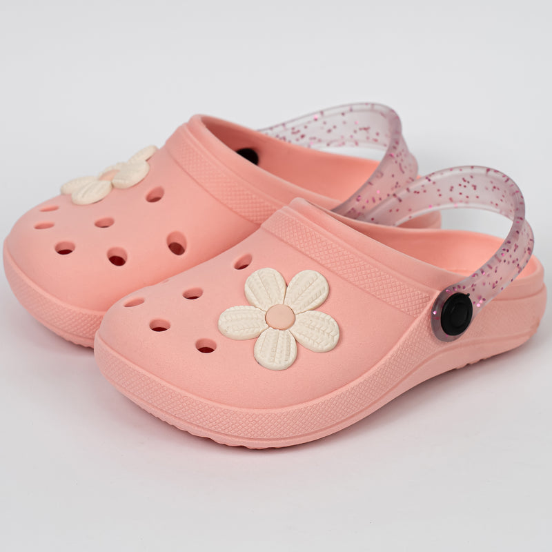Babuche Infantil Menina Ellen Baby Floral Rosa
