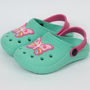 Babuche Infantil Menina Luna Baby Borboleta Verde Água