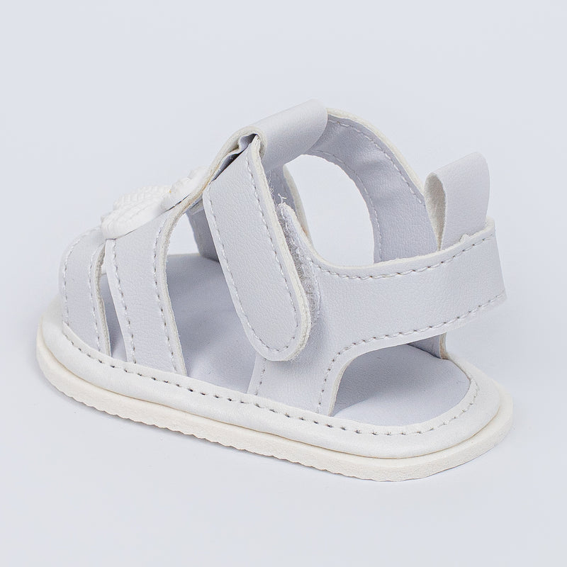 Sandália Infantil Floral Luna Baby Menina Branca