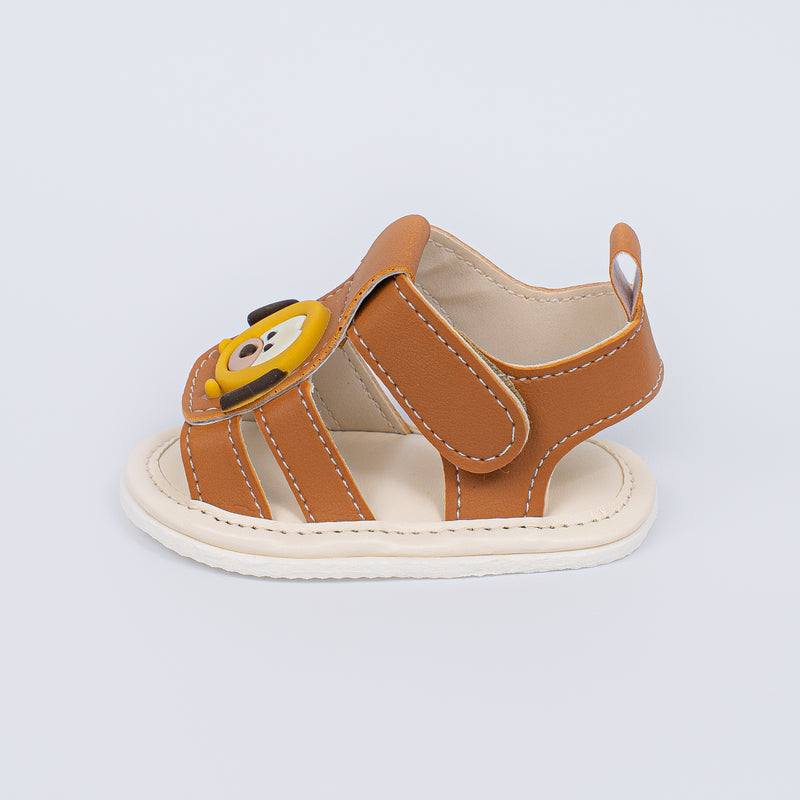 Sandália Infantil Cachorrinho Theo Baby Menino Marrom