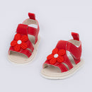 Sandália Infantil Floral Luna Baby Menina Vermelha