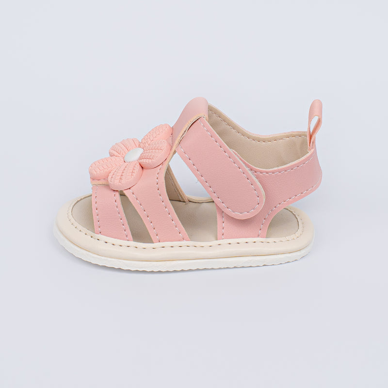 Sandália Infantil Floral Luna Baby Menina Rosa