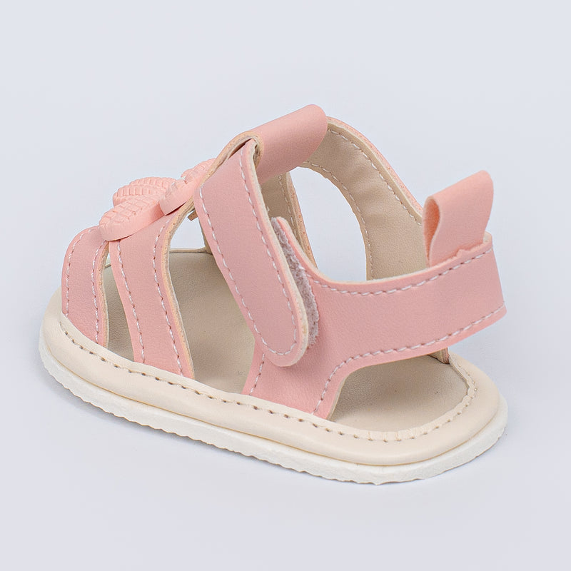 Sandália Infantil Floral Luna Baby Menina Rosa
