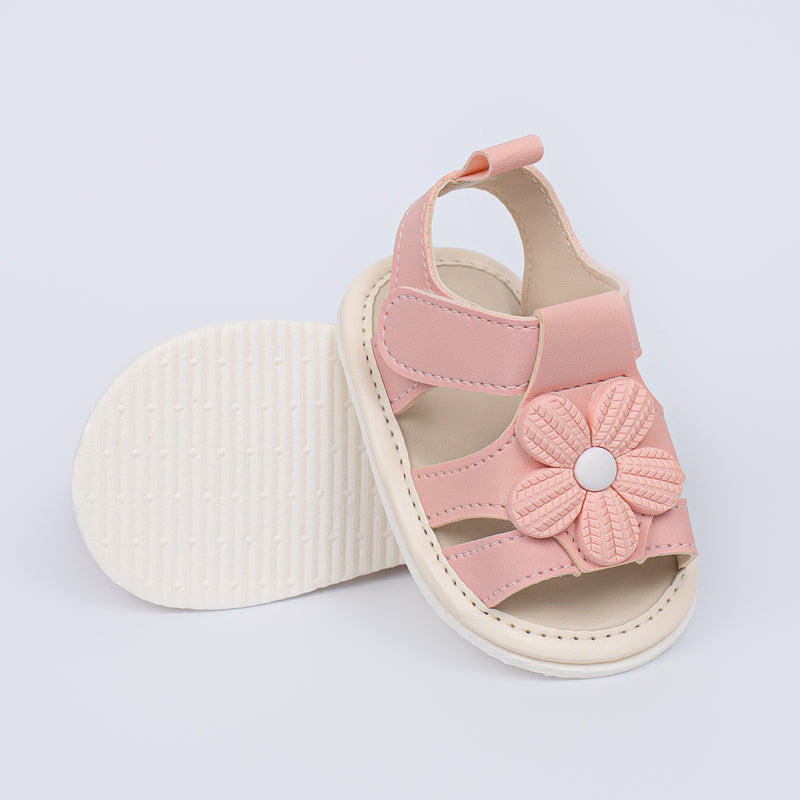 Sandália Infantil Floral Luna Baby Menina Rosa