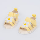 Sandália Infantil Floral Luna Baby Menina Amarela