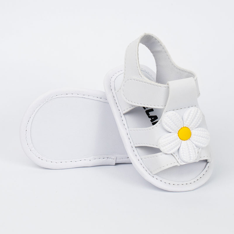 Sandália Infantil Floral Jade Baby Menina Branco