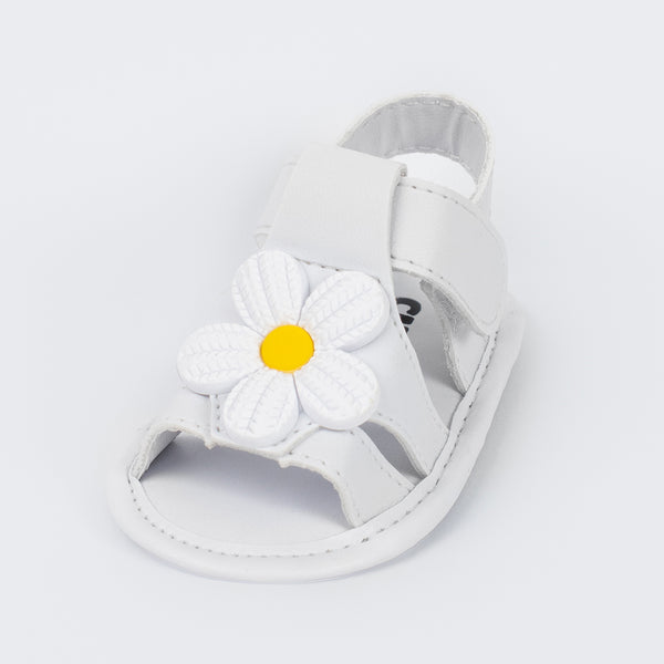 Sandália Infantil Floral Jade Baby Menina Branco