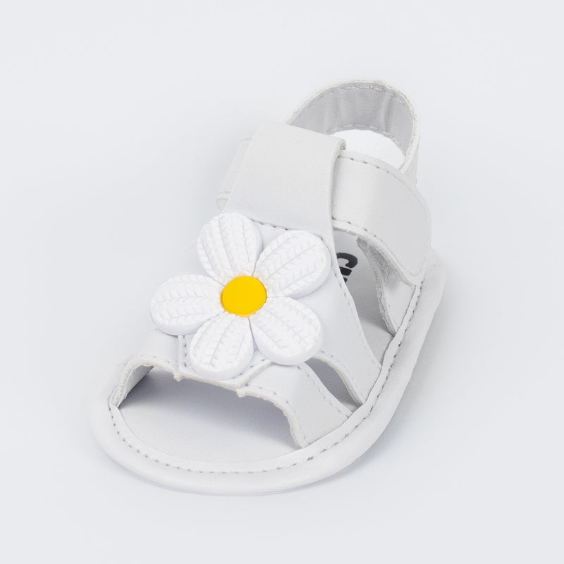 Sandália Infantil Floral Jade Baby Menina Branco