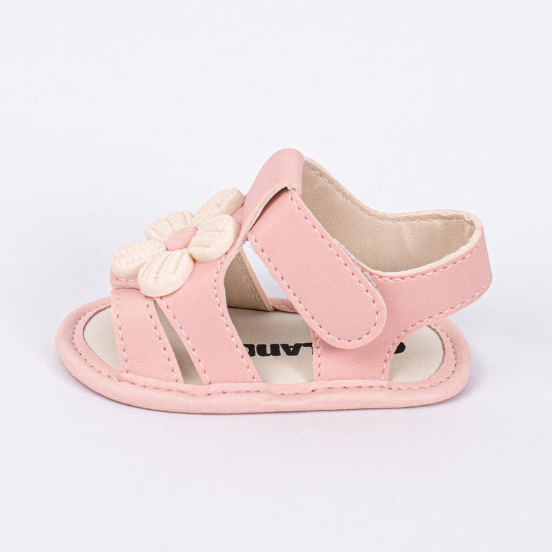 Sandália Infantil Floral Ellen Baby Menina Rosa