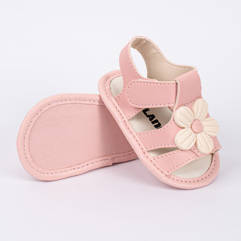 Sandália Infantil Floral Ellen Baby Menina Rosa