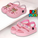 Kit 2 Pares de Calçados Infantis Femininos | Babuches e Sandálias Cuteland Baby