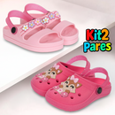 Kit 2 Pares de Calçados Infantis Menina | Babuches e Sandálias Cuteland Baby