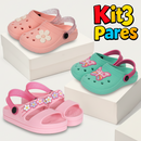 Kit 3 Pares de Calçados Infantis Femininos | Babuches e Sandálias Cuteland Baby