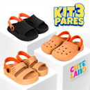 Kit 3 Pares de Calçados Infantis Cuteland – Sandálias e Babuches Leves e Confortáveis
