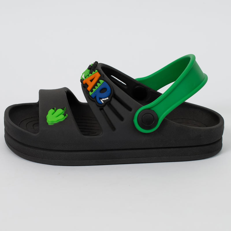 Papete Infantil Menino Dino Baby Preta e Verde