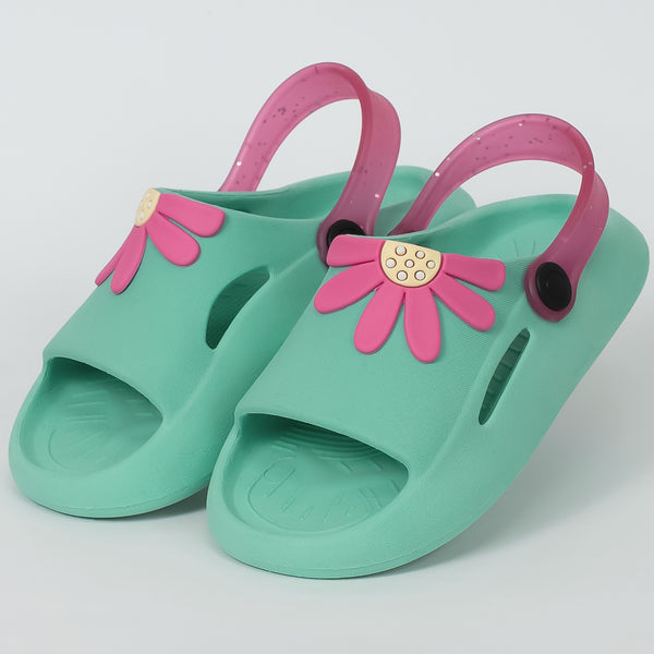 Chinelo nuvem Infantil Florzinha Turquesa